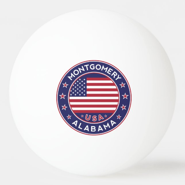 Montgomery, Alabama Ping Pong Ball (Front)