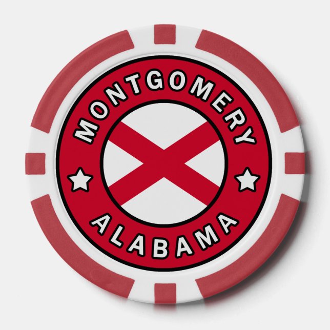Montgomery Alabama Poker Chips (Front)