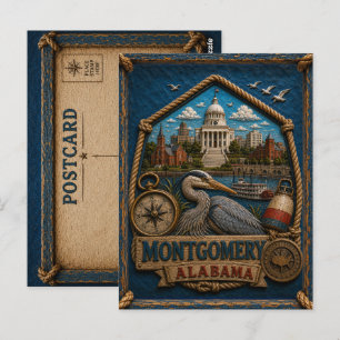 Montgomery Alabama Postcard Vintage Travel