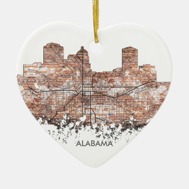 MONTGOMERY, ALABAMA SKYLINE - Ornament (Front)