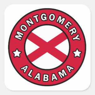 Montgomery Alabama Square Sticker
