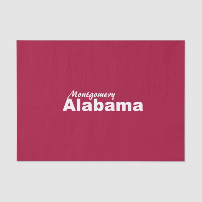 Montgomery, Alabama Tissue Paper (Front)