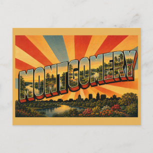 Montgomery Alabama Vintage Art Postcard