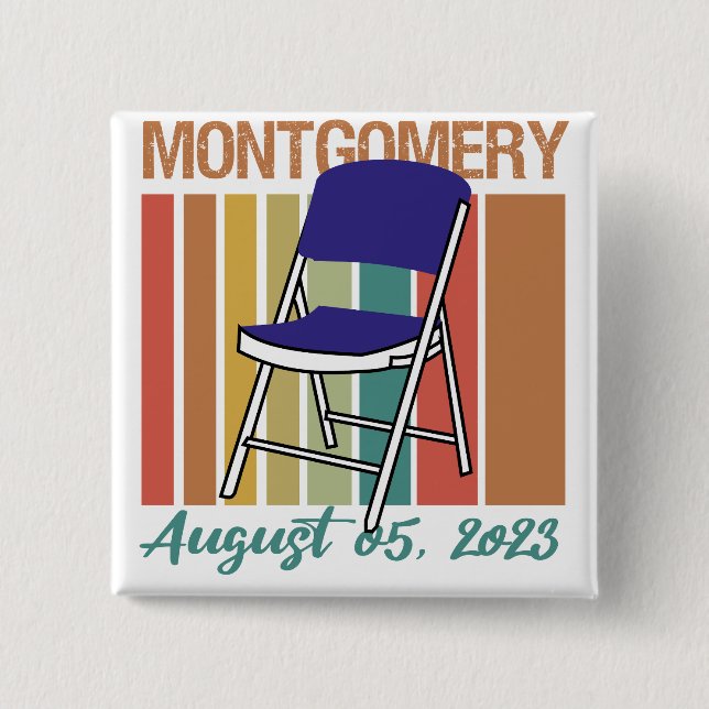 Montgomery Brawl Folding Chair August 5 2023 15 Cm Square Badge (Front)