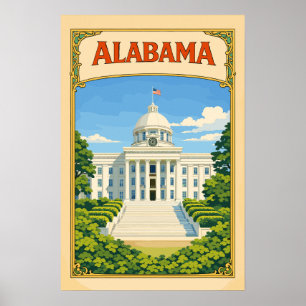 Montgomery Capitol Building Alabama Poster