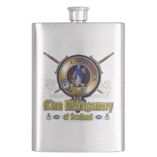 Montgomery Clan Badge Hip Flask