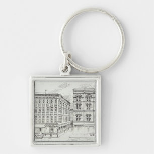 Montgomery East side Clay and Washington Key Ring