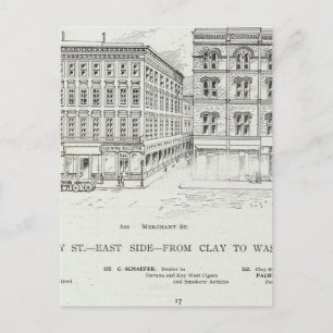 Montgomery East side Clay and Washington Postcard