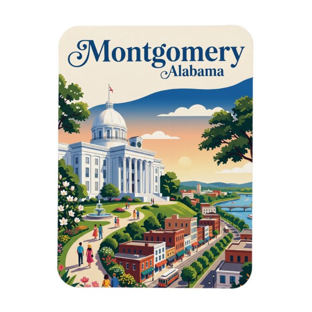 Montgomery Riverfront USA Magnet (Vertical)
