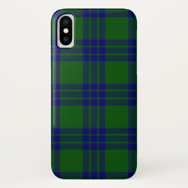 Montgomery tartan green blue plaid Case-Mate iPhone case (Back)