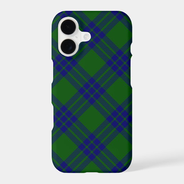 Montgomery tartan green blue plaid iPhone case (Back)