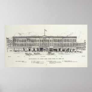 Montgomery West side Bush and Pine Poster