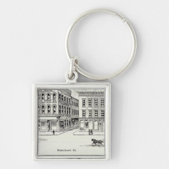 Montgomery West side Clay and Washington Key Ring (Front)