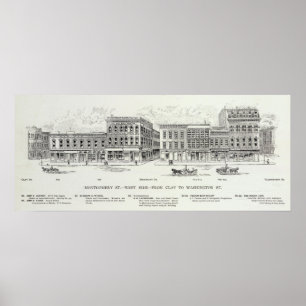 Montgomery West side Clay and Washington Poster