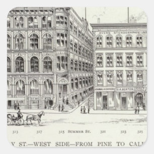 Montgomery West side Pine and California Square Sticker