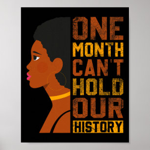 Month Can't Hold Our History Black History America Poster