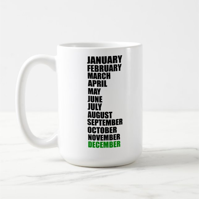 Month December Coffee Mug (Left)