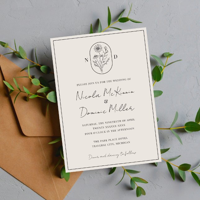 Month Flower | April | Fully Customise Wedding Invitation (Creator Uploaded)