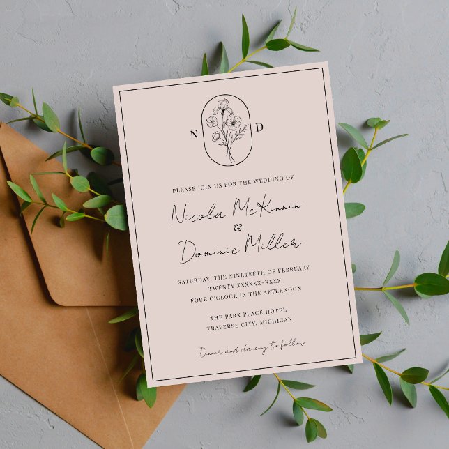 Month Flower | February | Fully Customise Wedding Invitation (Creator Uploaded)