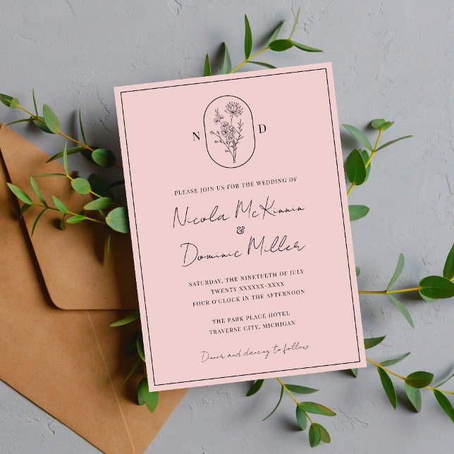 Month Flower | July | Fully Customise Wedding Invitation (Creator Uploaded)
