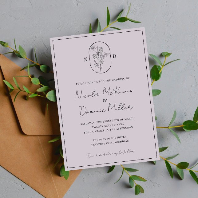 Month Flower | March | Fully Customise Wedding Invitation (Creator Uploaded)