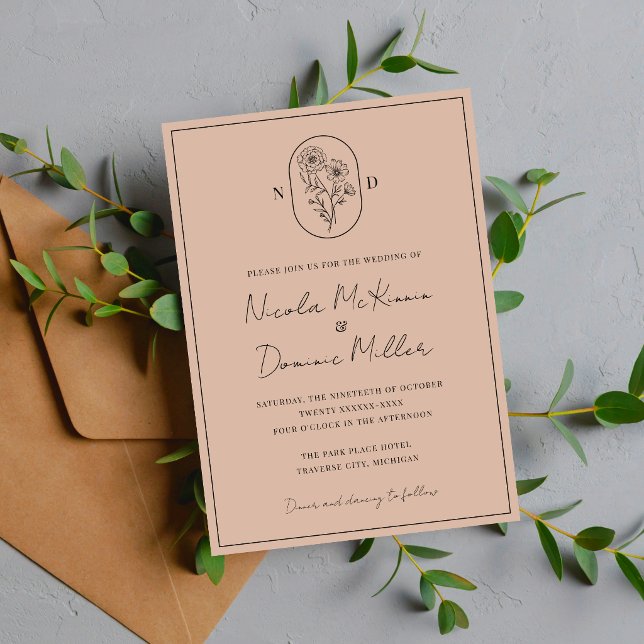 Month Flower | October | Fully Customise Wedding Invitation (Creator Uploaded)
