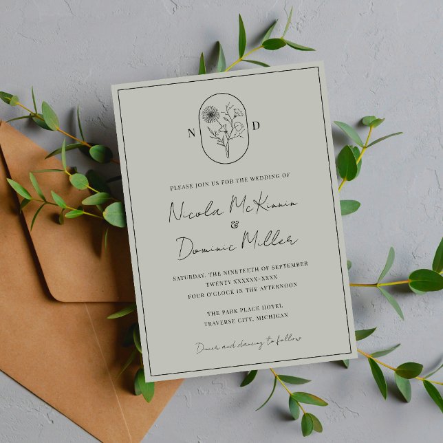 Month Flower | September | Fully Customise Wedding Invitation (Creator Uploaded)