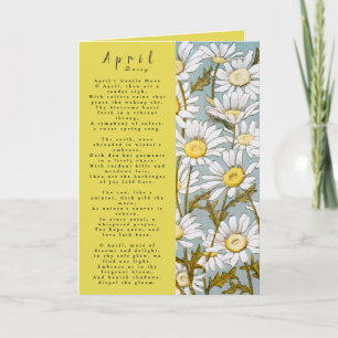 Month of April Born In Prose Flower Card