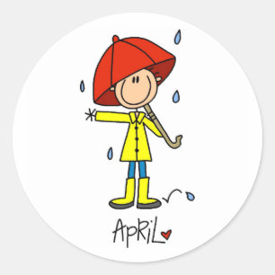 Month of April Classic Round Sticker