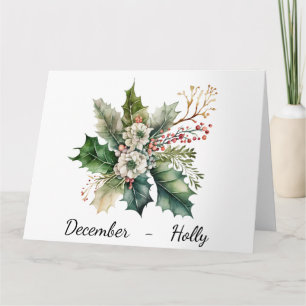 Month of December Birthday Card