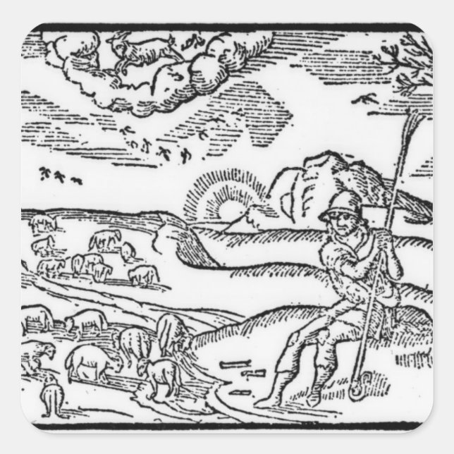 Month of December, from 'The Shepheardes Square Sticker (Front)