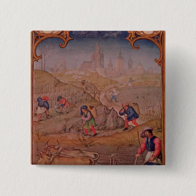 Month of March 15 Cm Square Badge (Front)