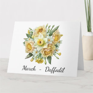 Month of March Birthday Card