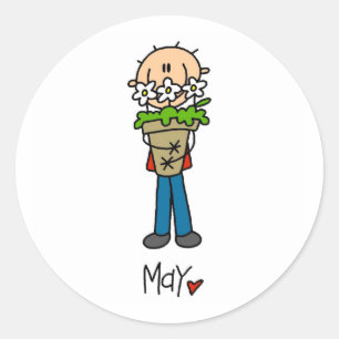 Month of May Classic Round Sticker