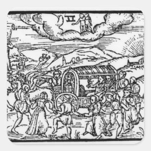 Month of May, from 'The Shepheardes Calender Square Sticker