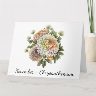 Month of November Birthday Card