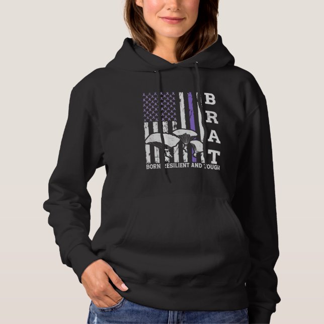 Month Of The Military Child Born Resilient And Tou Hoodie (Front)
