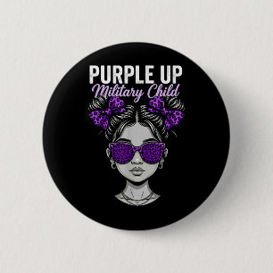Month of The Military Child Purple up for Military 6 Cm Round Badge