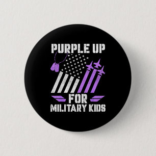 Month of the military child purple up for military 6 cm round badge
