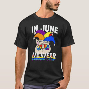 Month Pride Month 2022 Lgbt Q Cat Rainbow Gay Prid T-Shirt