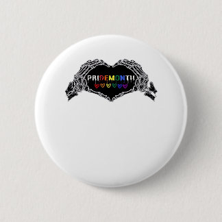 Month Skeleton Heart Hands LGBTQIA 6 Cm Round Badge