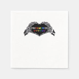 Month Skeleton Heart Hands LGBTQIA Napkin