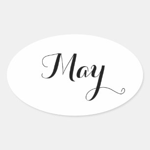 Month Stickers: May Oval Sticker
