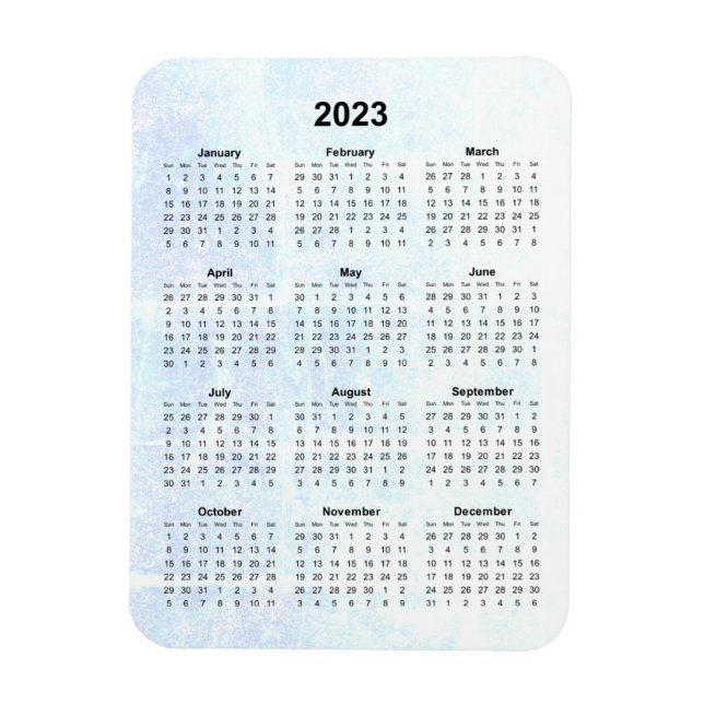 Monthly 2023 Calendar Magnet Textured (Vertical)