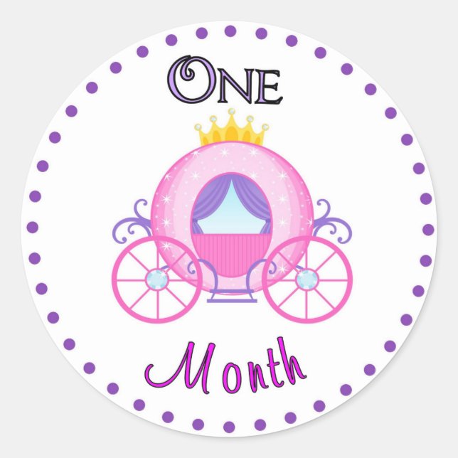 Monthly Baby Sticker Custom Personalised (Front)