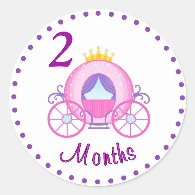 Monthly Baby Sticker Custom Personalised (Front)