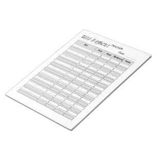 Monthly Bill Payment Tracker Log Notepad
