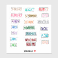 Monthly Decorative Customisable Planner Stickers