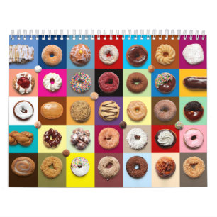 Monthly Doughnuts Wall Calendar