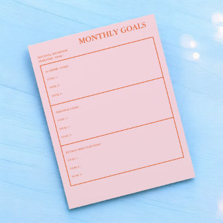Monthly Goals Academic Planner Practical & Stylish